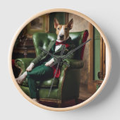 English Bull Terrier Clock Uhr (Vorderseite)
