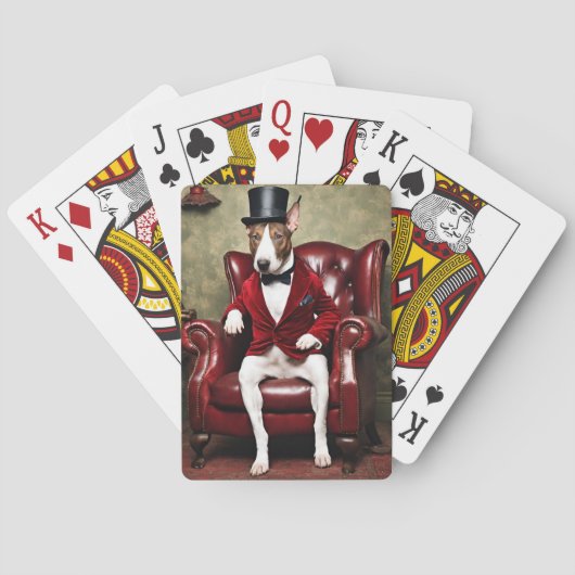 English Bull Terrier Cushion/Pillow Spielkarten (Rückseite)