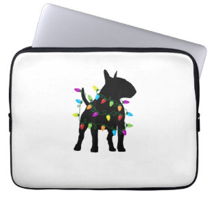 English Bull Terrier Dog Christmas Lights Laptopschutzhülle