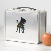 English Bull Terrier Dog Christmas Lights Metall Brotdose (Beispiel)