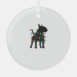 English Bull Terrier Dog Christmas Lights Ornament Aus Glas