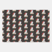 English Bull Terrier Dog Christmas Pattern Geschenkpapier Set (Vorderseite 3)
