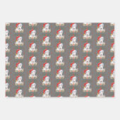 English Bull Terrier Dog Christmas Pattern Geschenkpapier Set (Vorderseite 2)
