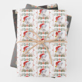 English Bull Terrier Dog Christmas Pattern Geschenkpapier Set (Beispiel)