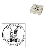 English Bull Terrier Family Rücksendeadresse Gummistempel (Stempel)