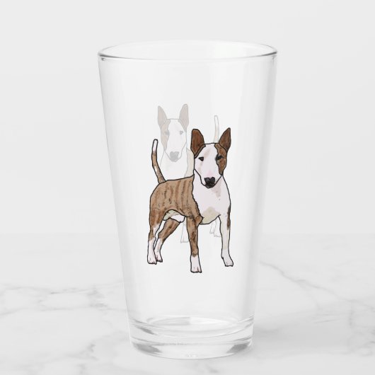 English Bull Terrier Glas (Rückseite)