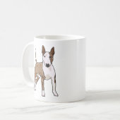 English Bull Terrier Kaffeetasse (Vorderseite Links)