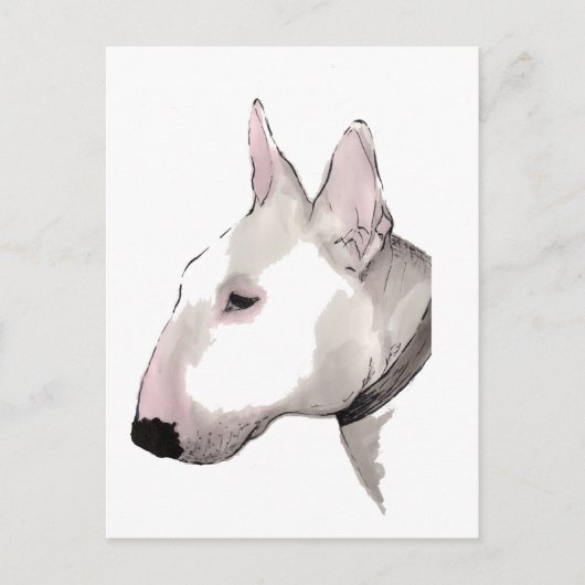 English Bull Terrier Postcard Postkarte (Vorderseite)