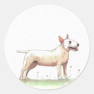 English Bull Terrier Runder Aufkleber