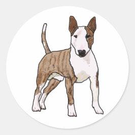 English Bull Terrier Runder Aufkleber