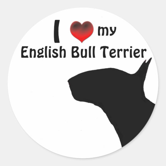 English Bull Terrier Sticker (Vorderseite)