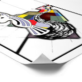 English Bull Terrier Surreal Art Schach Slide Poster (Ecke)