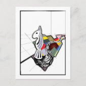 English Bull Terrier Surreal Art Schach Slide Postkarte (Vorderseite)