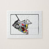 English Bull Terrier Surreal Art Schach Slide Puzzle (Horizontal)