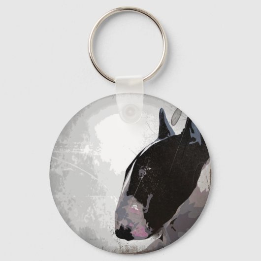 English Bull Terrier urban style keyring Schlüssel Schlüsselanhänger (Vorderseite)
