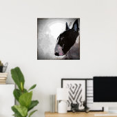English Bull Terrier, urban zeitgenössische Hundek Poster (Heimbüro)