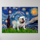 English Bulldog 8 - Starry Night Poster (Vorne)
