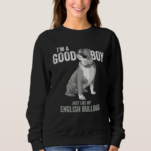 English bulldog  adorable bulldog  slogan dog dad sweatshirt (Vorderseite)