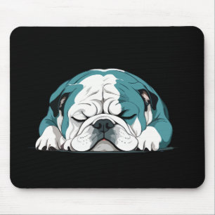 English Bulldog Adorable Süße Tier Schlafruhe Mousepad