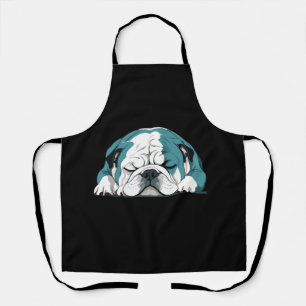 English Bulldog Adorable Süße Tier Schlafruhe Schürze