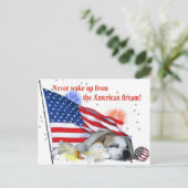 English Bulldog - American Dream Postkarte (Stehend Vorderseite)