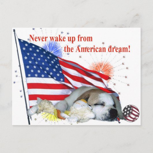 English Bulldog - American Dream Postkarte (Vorderseite)