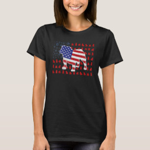 English Bulldog American Flag 4. Juli für Men T-Shirt