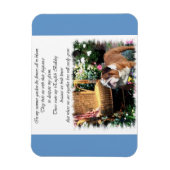 English Bulldog Art Summer Garden Magnet (Vertikal)