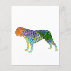 English Bulldog Art Wine Farbe der Wasseroberflä Flyer