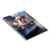 English Bulldog auf einem Paddel: Ein Landschaftli Notizblock (Rechte Seite)