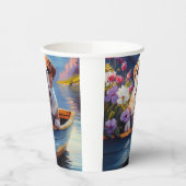 English Bulldog auf einem Paddel: Ein Landschaftli Pappbecher (Links)