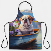 English Bulldog auf einem Paddel: Ein Landschaftli Schürze (Vorderseite)