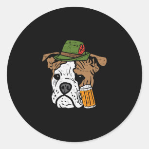 English Bulldog Bavarian Hunde Damen Runder Aufkleber