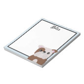 English Bulldog Blank Notepad Notizblock (Rotiert)