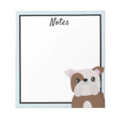 English Bulldog Blank Notepad Notizblock (Vorderseite)
