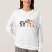 English Bulldog - Bleibe at Zuhause Dog Mama T-Shirt (Vorderseite)