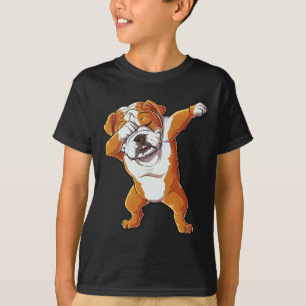 English Bulldog Boys Dab Dance Puppy Lover T-Shirt