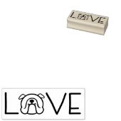 English Bulldog Briefmarke - Bully Liebe Geschenk! Gummistempel (Stempel)