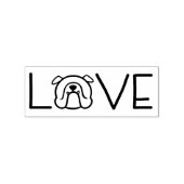 English Bulldog Briefmarke - Bully Liebe Geschenk! Gummistempel (Prägung)