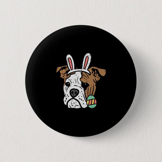 English Bulldog Bunny Dog Lover Eigentümer Männer Button (Vorderseite)