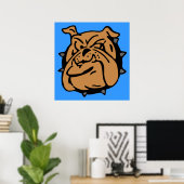 English Bulldog Cartoon Poster (Heimbüro)