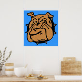 English Bulldog Cartoon Poster (Küche)