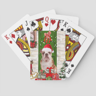 English Bulldog Christmas Classic Spielkarten