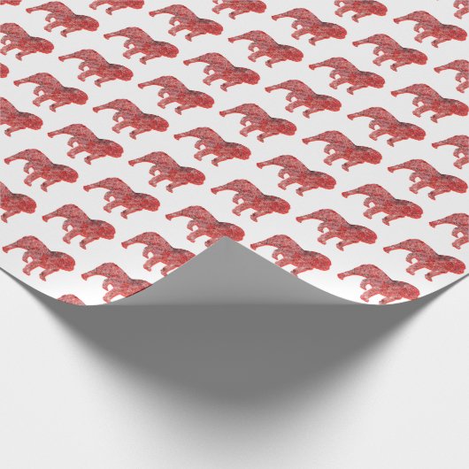 English Bulldog Christmas DogCute Silhouette White Geschenkpapier (Ecke)
