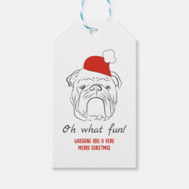 English Bulldog Christmas Geschenkanhänger
