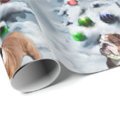 English Bulldog Christmas Geschenkpapier (Rolleneckpunkt)