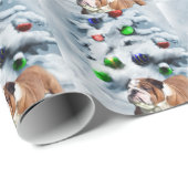 English Bulldog Christmas Geschenkpapier (Rolleneckpunkt)