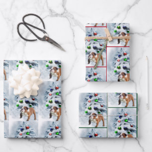 English Bulldog Christmas Geschenkpapier Set