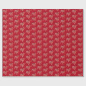 English Bulldog Christmas Hund Niedliche Silhouett Geschenkpapier (Flach)