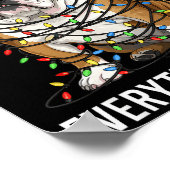 English Bulldog Christmas I'm Fine Everything Is F Poster (Ecke)